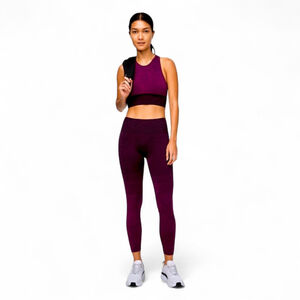 Lululemon | Ebb to Train Tight | Marvel Black Sz 6 | Seamless Retro Striped Knit